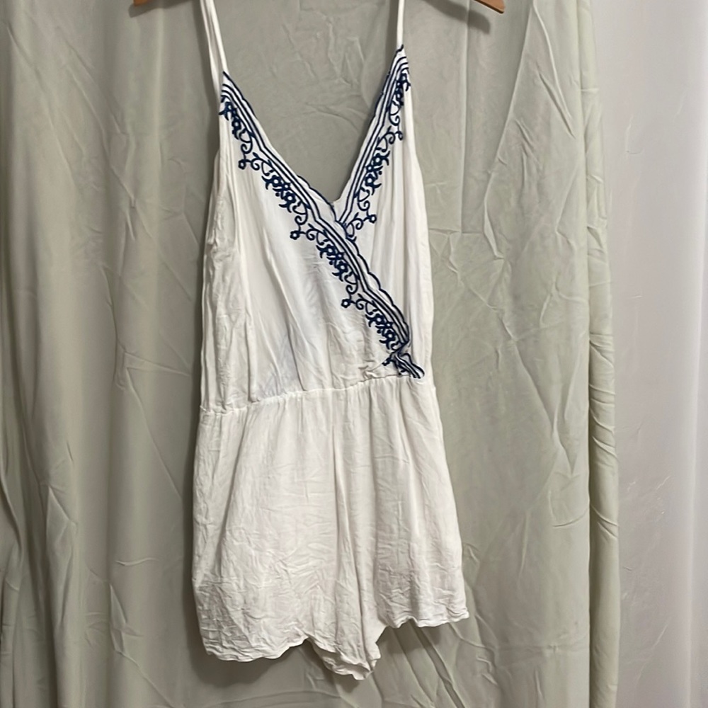White & Blue Kendall & Kylie Romper